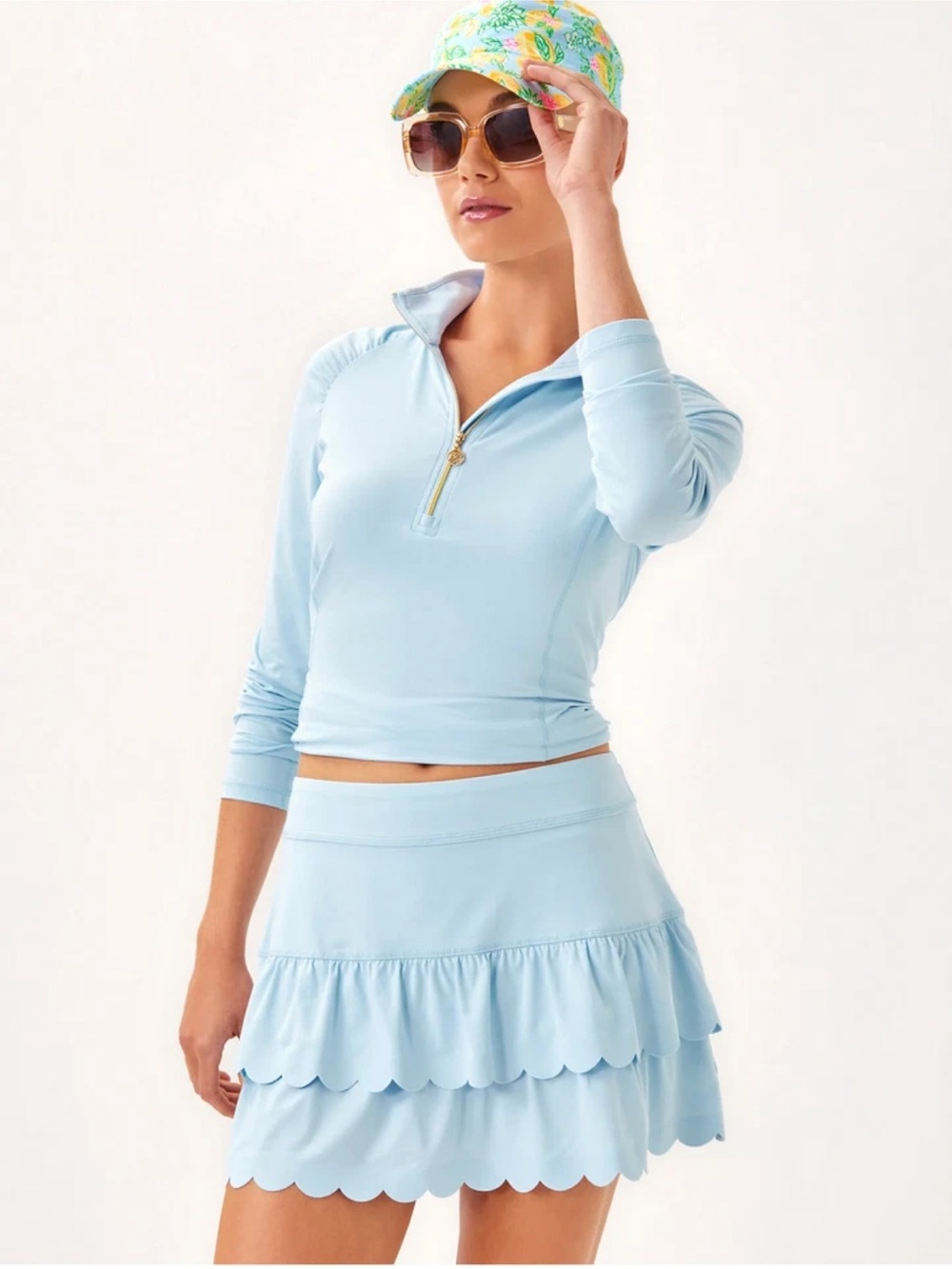 Lilly Pulitzer Miesha Scallop Skort UPF 50+ in Bluette Size XL